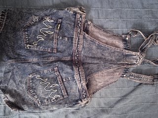 Grmy Salopette Corta Vaquera Estampada