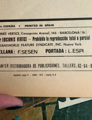 Comic Espectros del año 1973