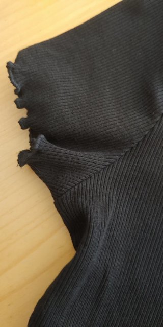 Top Pull&Bear Negro Manga Corta