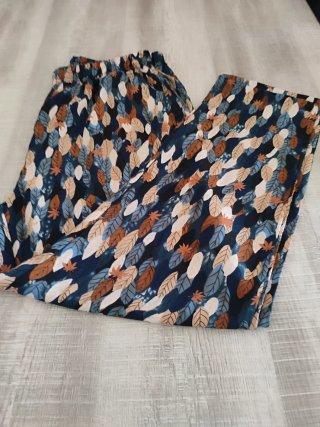 Conjunto Blusa Lino/Viscosa y Pantalón Estampado