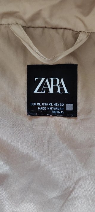 Chaqueta Zara Beige y Marrón Talla M
