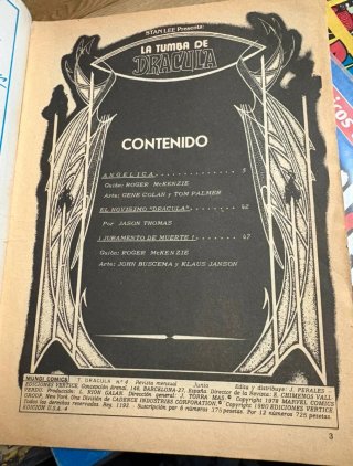 Comic La tumba de Drácula de 1978