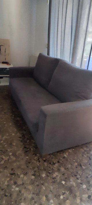 Sofá Cama Gris Tela
