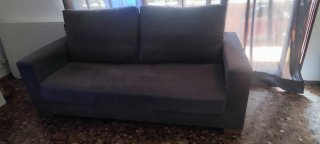 Sofá Cama Gris Tela