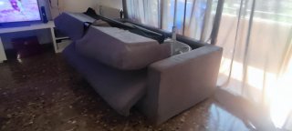 Sofá Cama Gris Tela