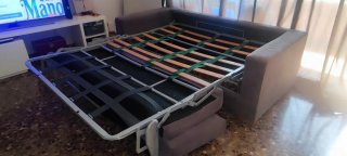 Sofá Cama Gris Tela