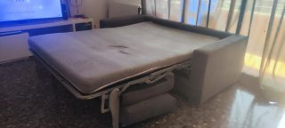 Sofá Cama Gris Tela