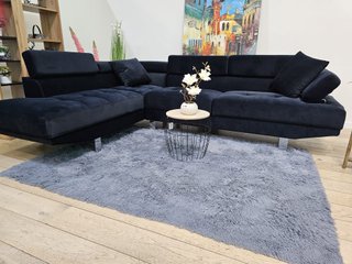 Sofá rinconera de 260cm negro/gris