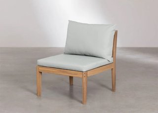 Sofá modular jardín 2 piezas madera acacia