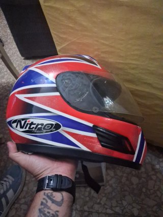 Casco Moto Nitro Racing Union Jack