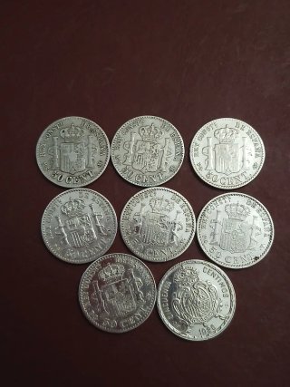 Lote 34 monedas españolas de plata