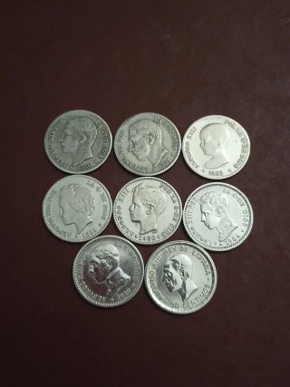 Lote 34 monedas españolas de plata