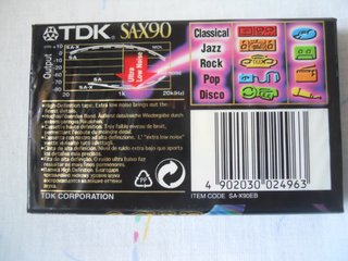 LOTE / PACK DE 3 CINTAS DE CASSETTE TDK SA-X 90