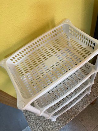 Estantería de plástico blanca 4 niveles