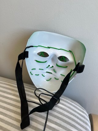 Máscara Halloween LED Verde