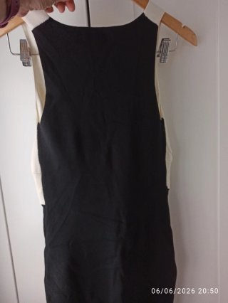 Vestido Vero Moda Negro/Blanco Talla XS