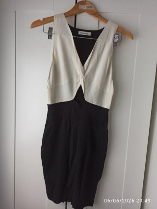 Vestido Vero Moda Negro/Blanco Talla XS