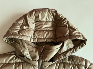 Abrigo Acolchado Zara Talla XL Capucha Mujer Puf
