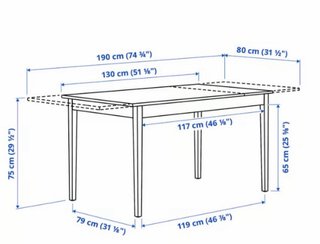 Mesa comedor IKEA extensible blanca