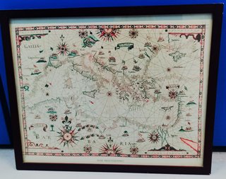 Láminas decorativas de mapas antiguos (4 uds)