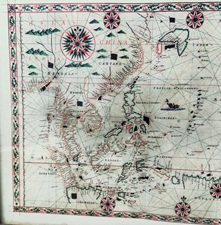 Láminas decorativas de mapas antiguos (4 uds)