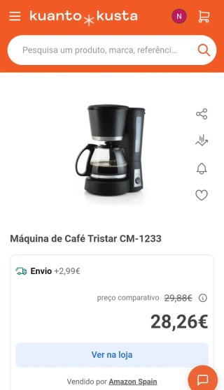 Máquina Café Tristar CM-1233