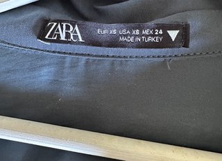 Camisa Zara Cropped Azul XS Nudo Mujer