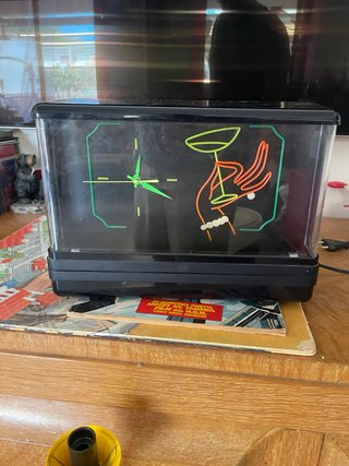 OROLOGIO VINTAGE NEON GEMINI NUON MARTINI CLOCK