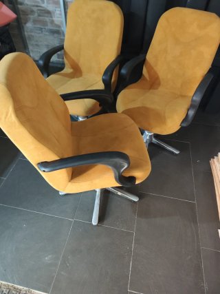 3 Sillones de Oficina Amarillos