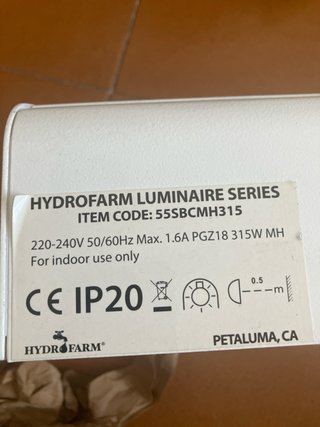 Foco Hydrofarm CMH 315W