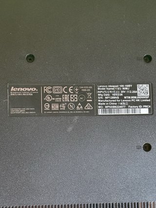 Lenovo Ideapad 100 para piezas o reparar