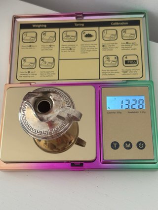 Mini Jarra de Plata con Diseño Griego