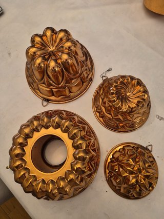 Moldes de cobre para repostería