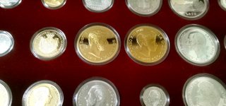 Coleccion Monedas Historia Peseta.Plata y baño Oro
