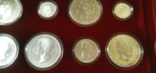 Coleccion Monedas Historia Peseta.Plata y baño Oro