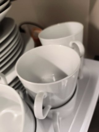 Vajilla  de 6 completa porcelana blanca lisa
