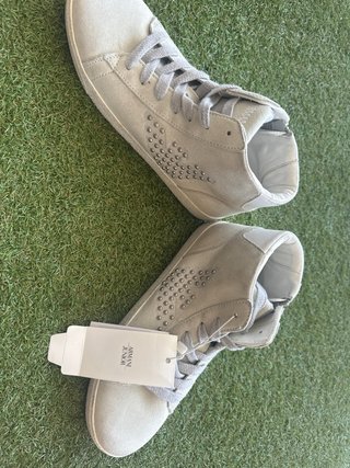 Botas Armani Junior Piel Beige y Plateadas