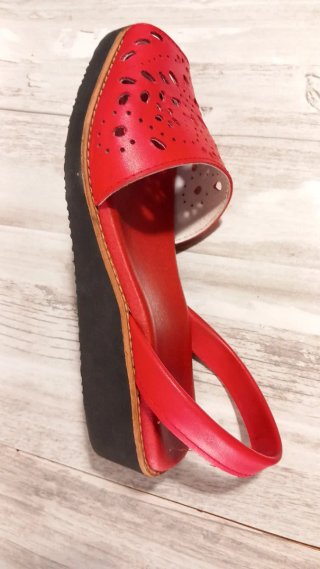 Zapato mallorquina mujer rojo