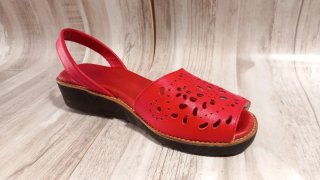 Zapato mallorquina mujer rojo