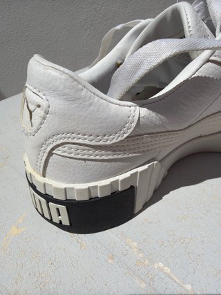 Zapatillas Puma Cali Blancas y Negras de piel