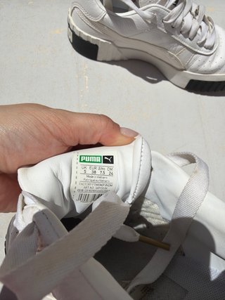 Zapatillas Puma Cali Blancas y Negras de piel