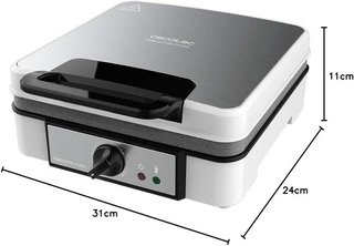 Cecotec Gofrera Eléctrica Fun Gofrestone 4Inox.