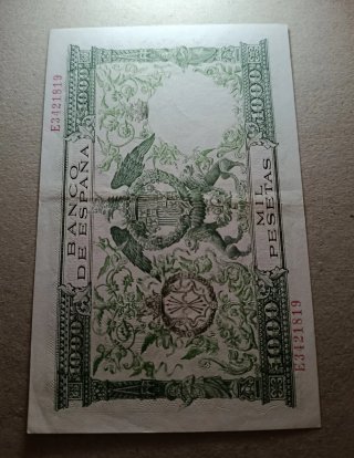 1000 Pesetas 1957 Banco de España