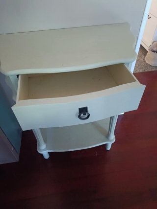 Mesa recibidor blanca madera