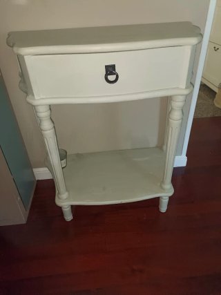 Mesa recibidor blanca madera