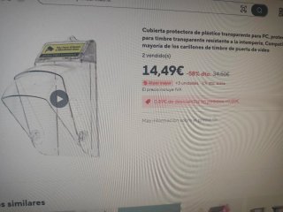 Cubierta protectora para timbre exterior