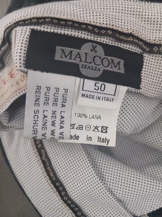 Pantaloni MALCOM ITALIA Lana Vergine 100% Uomo M