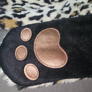 Gorro con manoplas leopardo