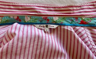 Camisa Lady Lace rayas rosa y blanca Talla L