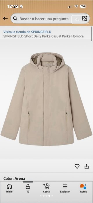 Parka Springfield Arena Talla L